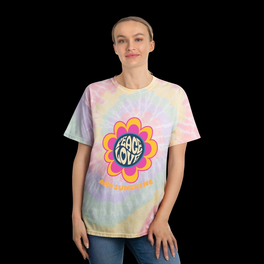 Colorful Tie-Dye Tee, Festival Shirt, Summer Vibes, Peace Love Sunshine T-Shirt,
